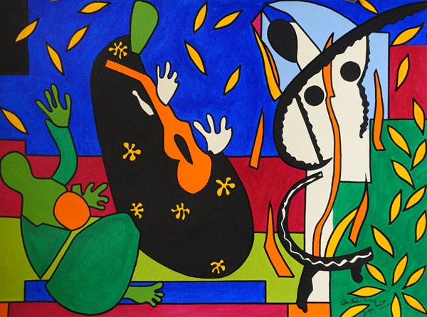 d'après Matisse -Acrylique sur Arches 650grs - 65x92